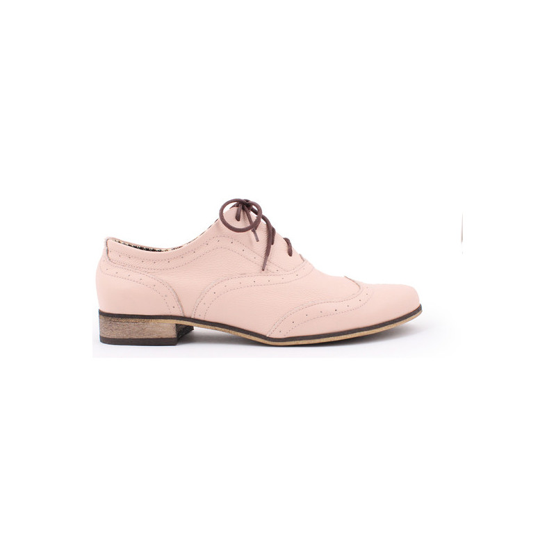 Zapato jazzówki - skóra naturalna - model 246 - kolor różowy