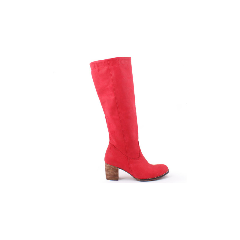 Zapato kozaki - skóra naturalna - model 154 - kolor czerwony