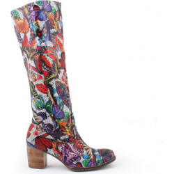 Zapato kozaki - skóra naturalna - model 154 - kolor motyl
