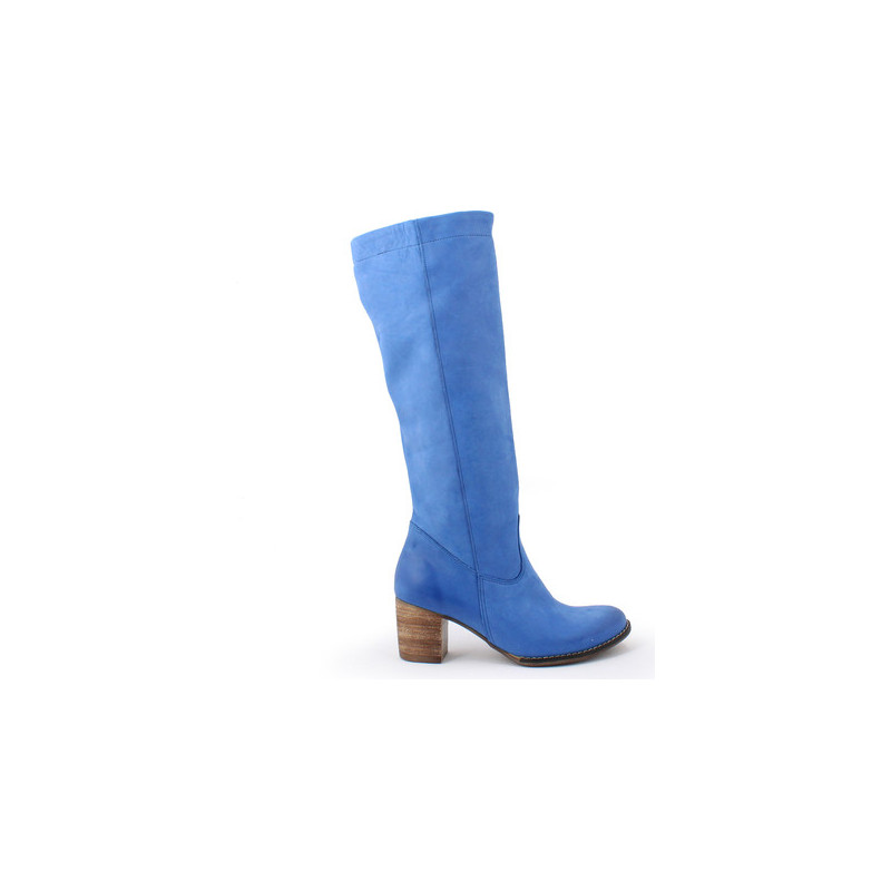 Zapato kozaki - skóra naturalna - model 154 - kolor szafir