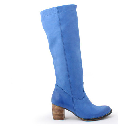 Zapato kozaki - skóra naturalna - model 154 - kolor szafir