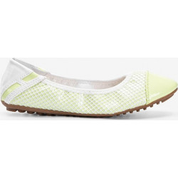 Zielone baleriny Gemre.com.pl ze skóry w stylu casual