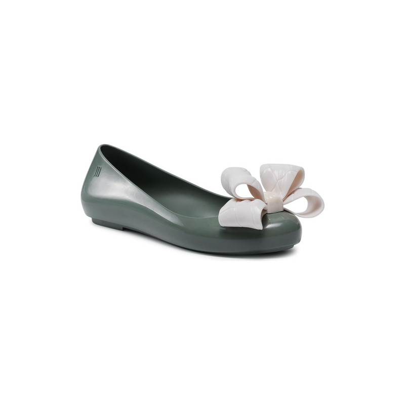 Zielone baleriny Melissa z płaską podeszwą w stylu casual