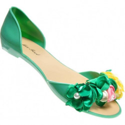 Zielone baleriny Pantofelek24 w stylu casual