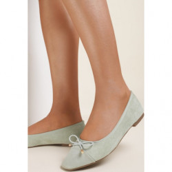 Zielone baleriny Renee w stylu casual