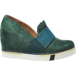 Zielone botki producent niezdefiniowany w stylu casual