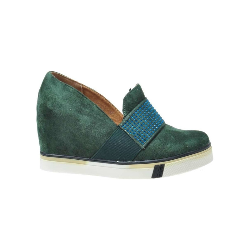 Zielone botki producent niezdefiniowany w stylu casual