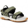 Zielone buty dziecięce letnie Clarks na rzepy