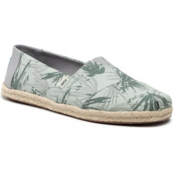 Zielone buty letnie męskie Toms z tkaniny