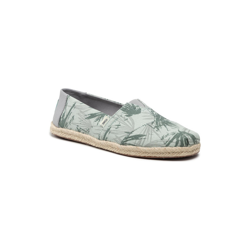 Zielone buty letnie męskie Toms z tkaniny