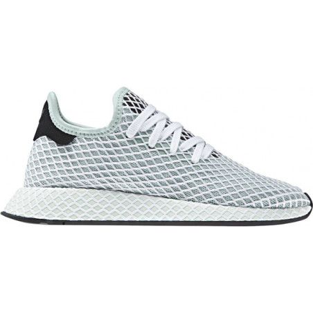 Zielone buty sportowe Adidas z płaską podeszwą
