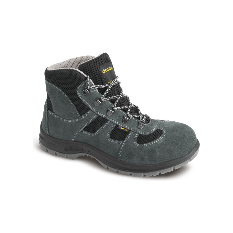 Zielone buty zimowe Demar ze skóry sznurowane w stylu casual