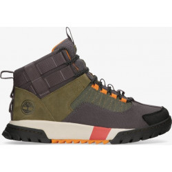 Zielone buty zimowe Timberland w sportowym stylu sznurowane