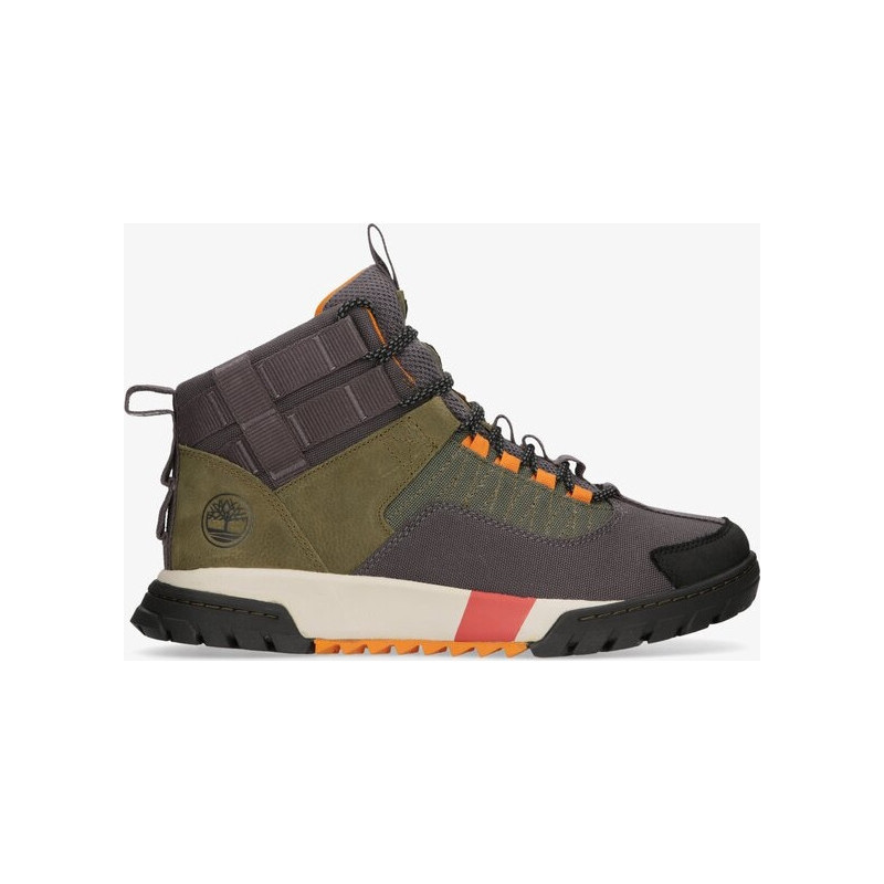 Zielone buty zimowe Timberland w sportowym stylu sznurowane