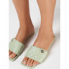 Zielone klapki born2be w stylu casual
