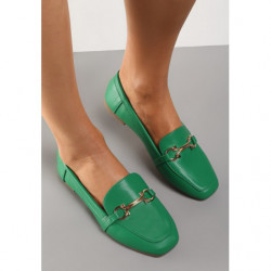 Zielone półbuty Renee w stylu casual