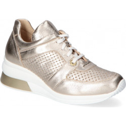 Złote buty sportowe Eksbut w sportowym stylu sznurowane