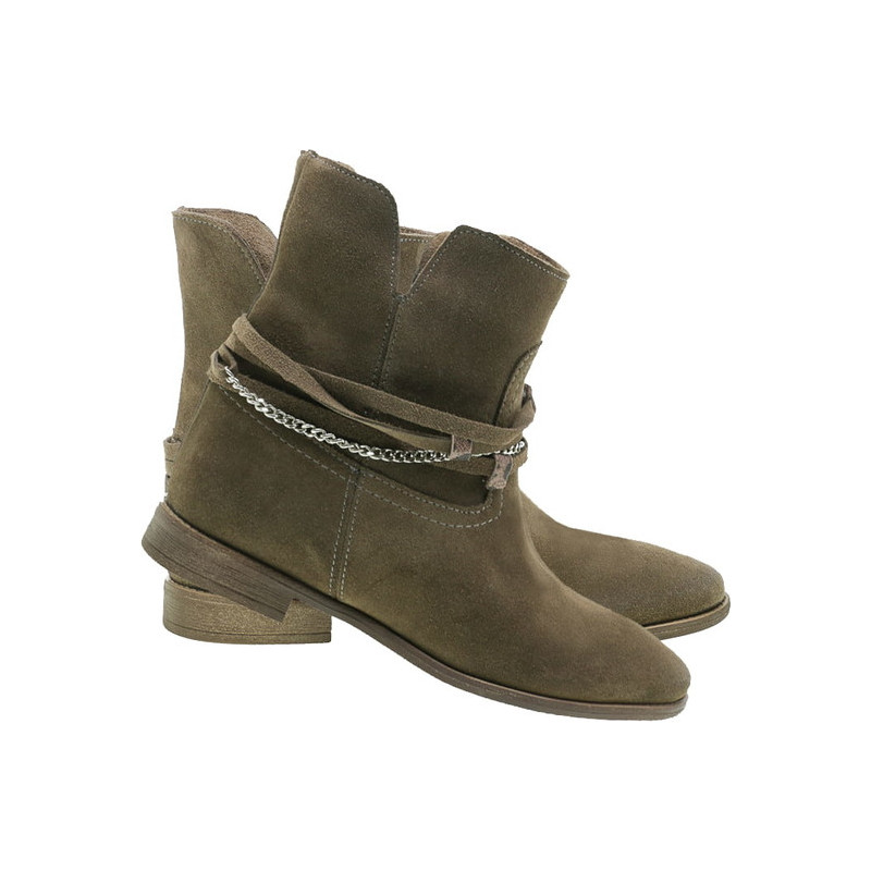 Botki Lafemmeshoes na koturnie w stylu casual