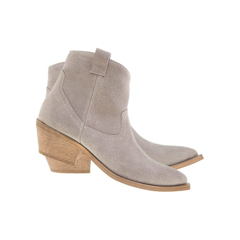 Botki Lafemmeshoes na obcasie z zamszu