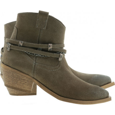 Botki Lafemmeshoes na zamek w stylu boho na obcasie
