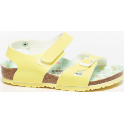 Żółte buty dziecięce letnie Birkenstock na rzepy