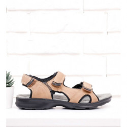 Żółte buty letnie męskie Yourshoes ze skóry ekologicznej