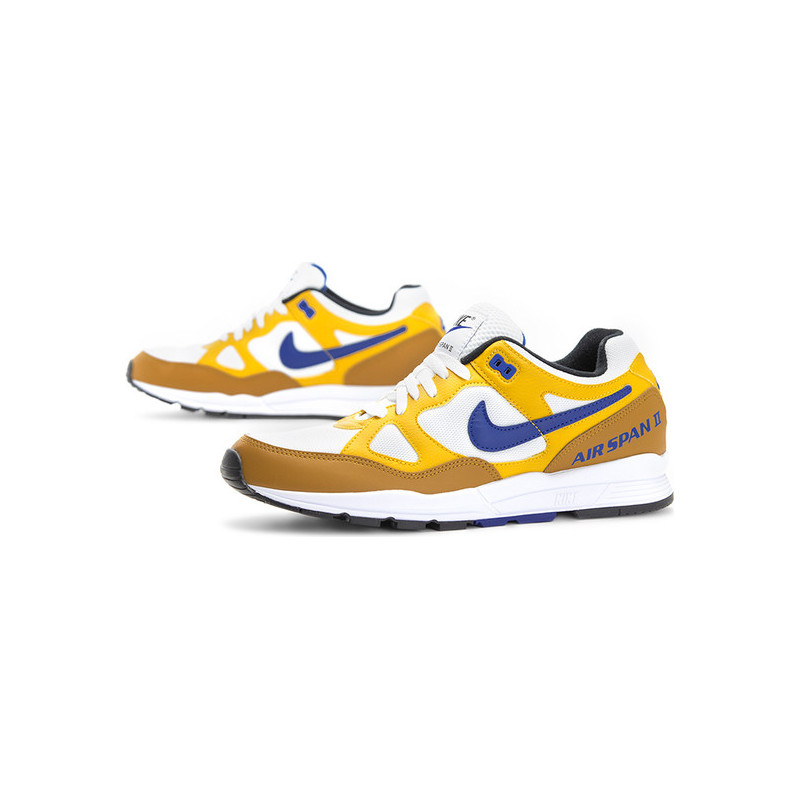 Żółte buty sportowe Nike sznurowane ze skóry