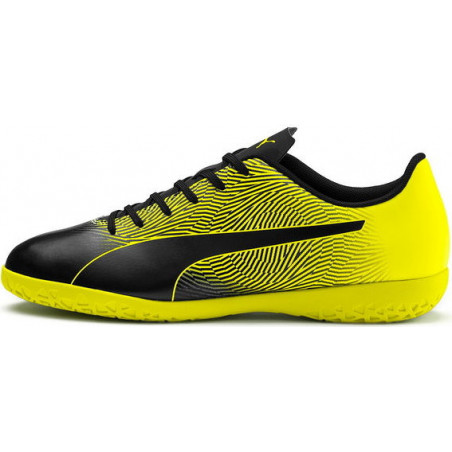 Żółte buty sportowe Puma w sportowym stylu sznurowane ze skóry