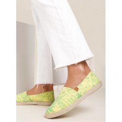 Żółte espadryle Renee w stylu retro z płaską podeszwą