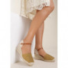 Żółte espadryle Renee z klamrami