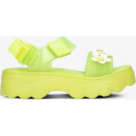 Żółte sandały Melissa w stylu casual z klamrami