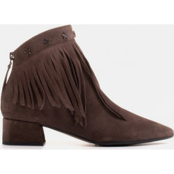 Botki Marco Shoes na obcasie z zamszu