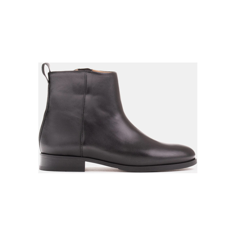 Botki Marco Shoes na zamek z płaską podeszwą