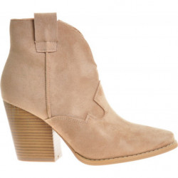 Botki Pantofelek24 na obcasie z zamszu na zamek