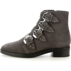 Botki Prima Moda ze skóry z płaską podeszwą