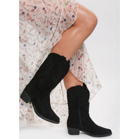 Botki Renee w stylu boho na obcasie