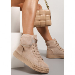 Botki Renee w stylu casual na zamek ze skóry ekologicznej