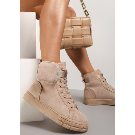 Botki Renee w stylu casual na zamek ze skóry ekologicznej
