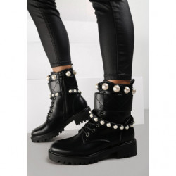 Botki Renee ze skóry ekologicznej na obcasie