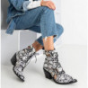 Botki Royalfashion.pl na zamek w stylu boho na obcasie
