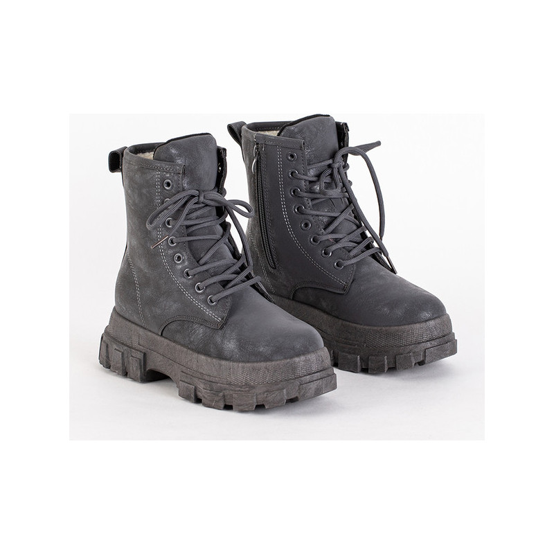Botki Royalfashion.pl w stylu casual sznurowane