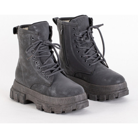 Botki Royalfashion.pl w stylu casual sznurowane