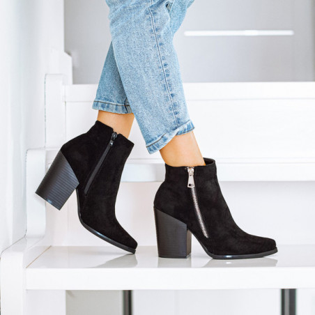 Botki sklep-szpilka24 na obcasie na zamek