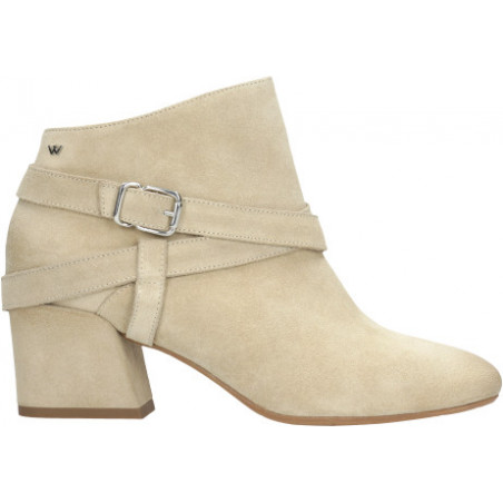 Botki Wojas ze skóry na obcasie