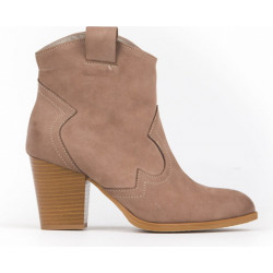 Botki Zapato na zamek na obcasie ze skóry