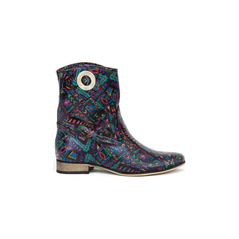 Botki Zapato z płaską podeszwą w stylu boho