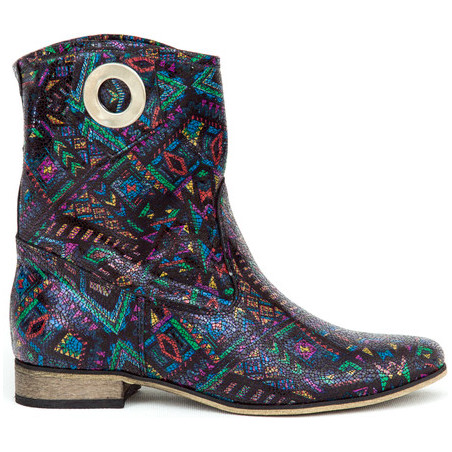 Botki Zapato z płaską podeszwą w stylu boho