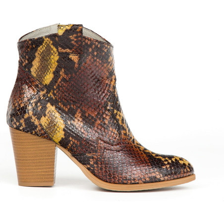 Botki Zapato ze skóry w stylu boho na obcasie