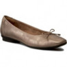 Brązowe baleriny Clarks w stylu casual z płaską podeszwą