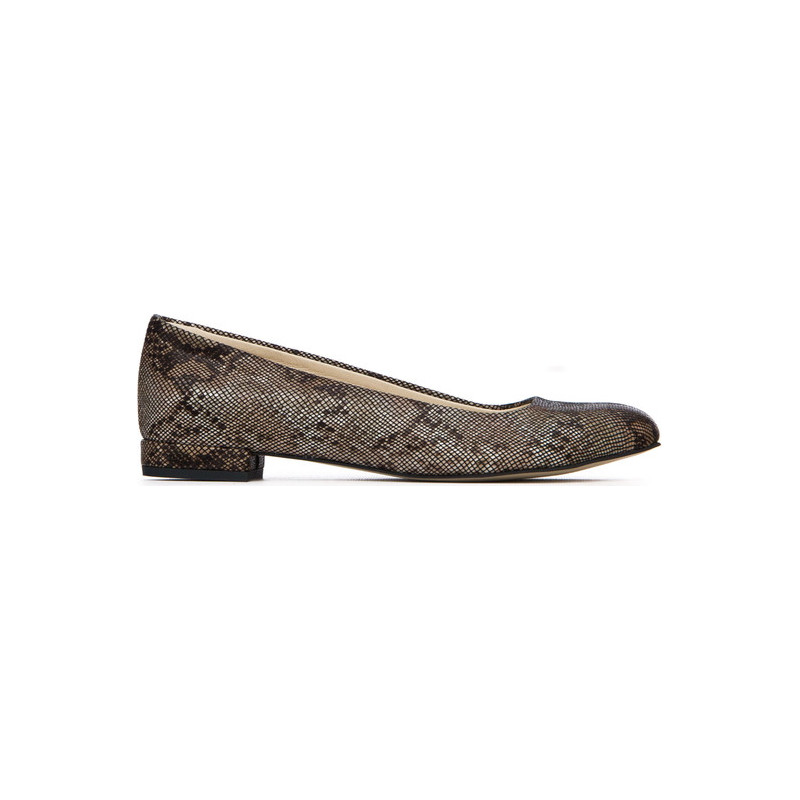 Brązowe baleriny Zapato z płaską podeszwą